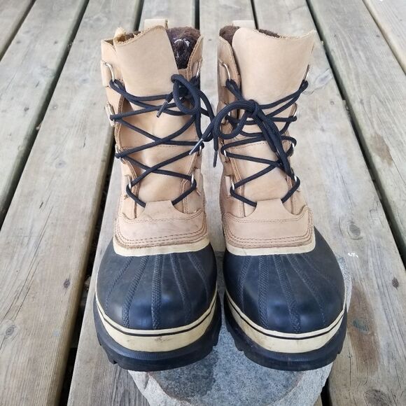 Sorel Caribou Leather Iconic Winter Snow Duck Boots Waterproof Wool Blend Liners main image 6